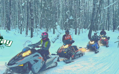 Exploring St. Germain Area on Snowmobile