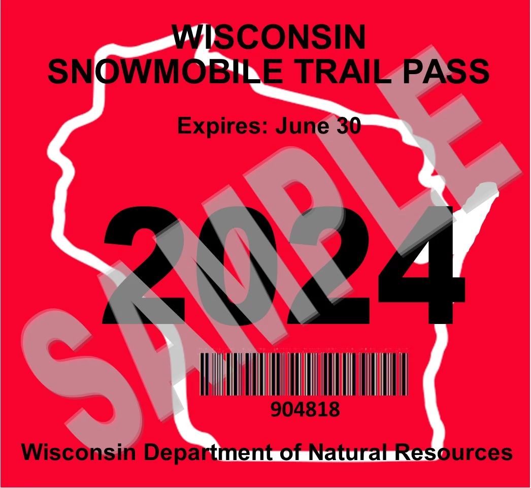 Wisconsin Snowmobile Registration Sticker
